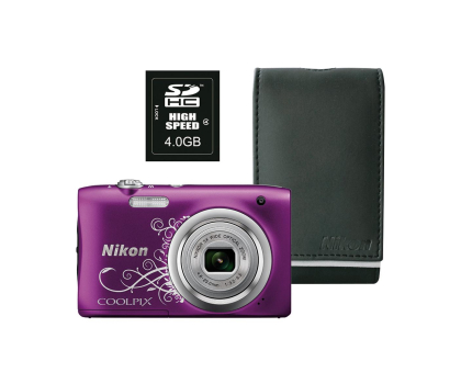 Aparat Nikon A100 FIOLETORN zestaw